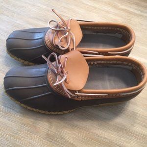 LL Bean Duck Boots Rubber, Leather, Lace, Moccasin Shoes Men's 10 M (175061)